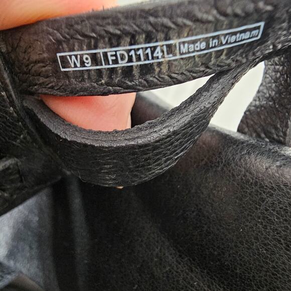 UGG Leather Mattie Strappy Black Wedge Heels Sandals Womens 9 - Picture 4 of 6